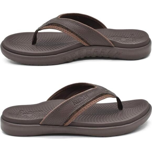 Mens Sport Flip Flops Comfort Orthotic Thong Sandals with Plantar Fasciitis main image 4